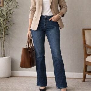 Coldwater Creek Size 8L Dark Wash Bootcut Stretch Jeans Classic Fit